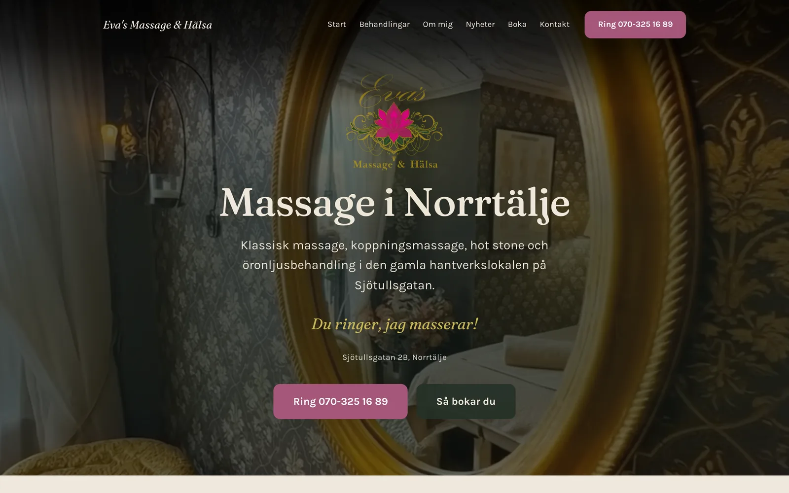 Eva's Massage & Hälsa startsida