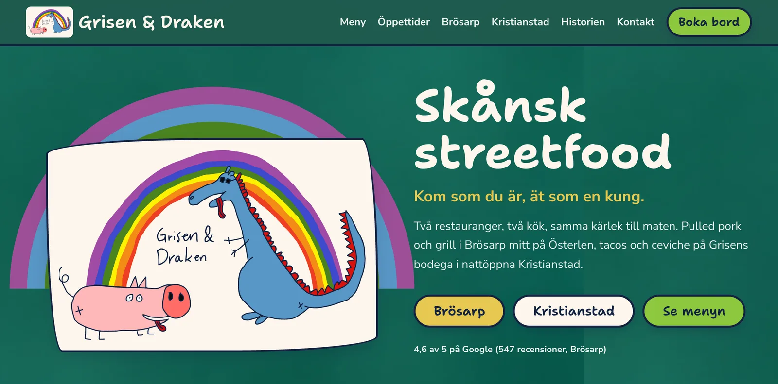 Grisen & Draken startsida